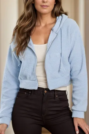 Pleasant Comfort Blue Hoodie Zip Up