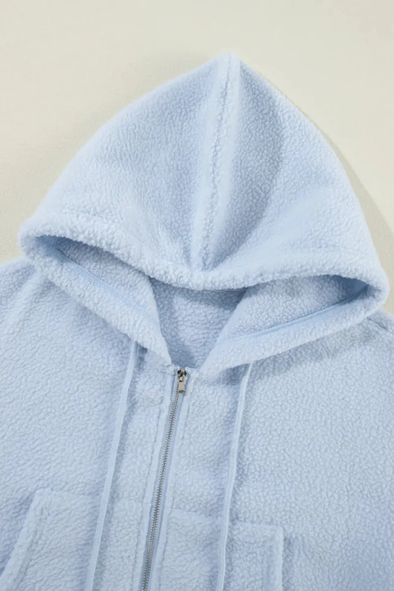 Pleasant Comfort Blue Hoodie Zip Up