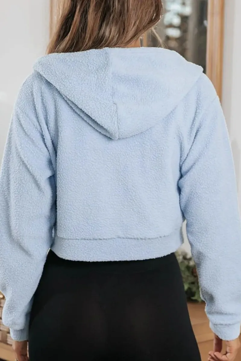 Pleasant Comfort Blue Hoodie Zip Up