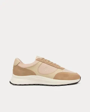 Plemont Leather & Suede Beige / Taupe Low Top Sneakers