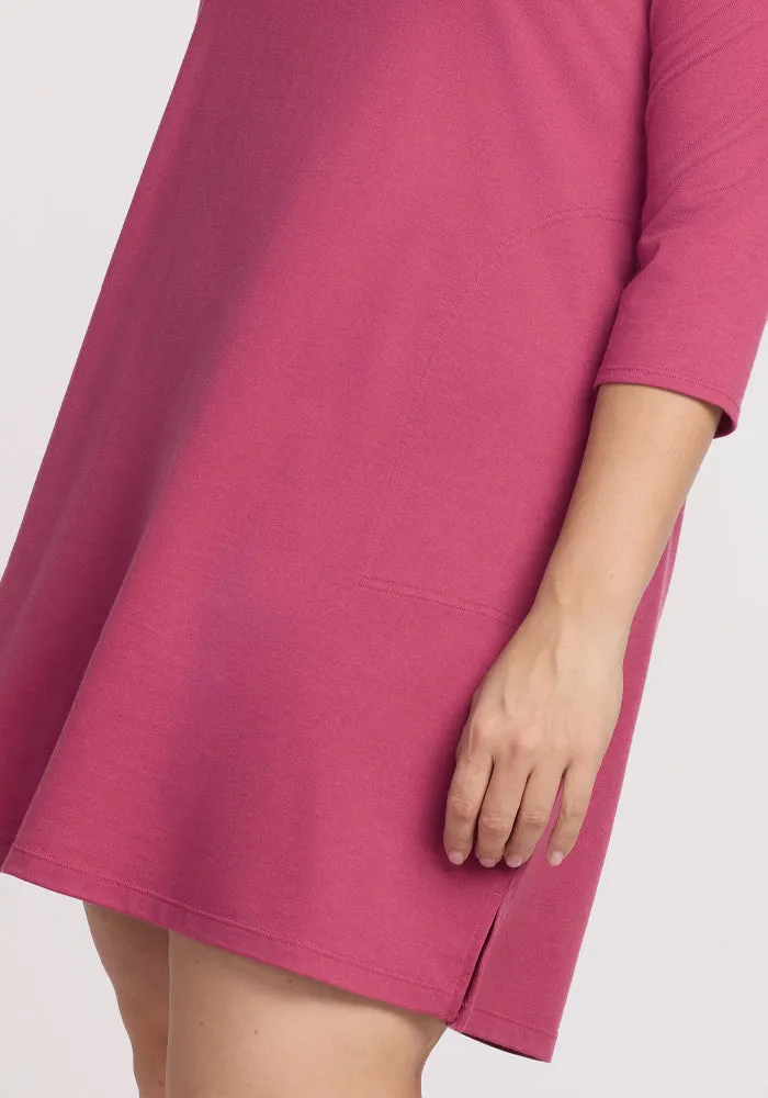 Rissa A Line Dress - Mulberry