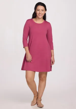Rissa A Line Dress - Mulberry
