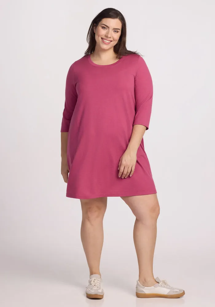 Rissa A Line Dress - Mulberry