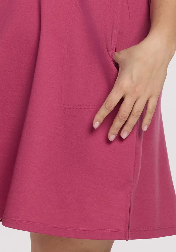 Rissa A Line Dress - Mulberry