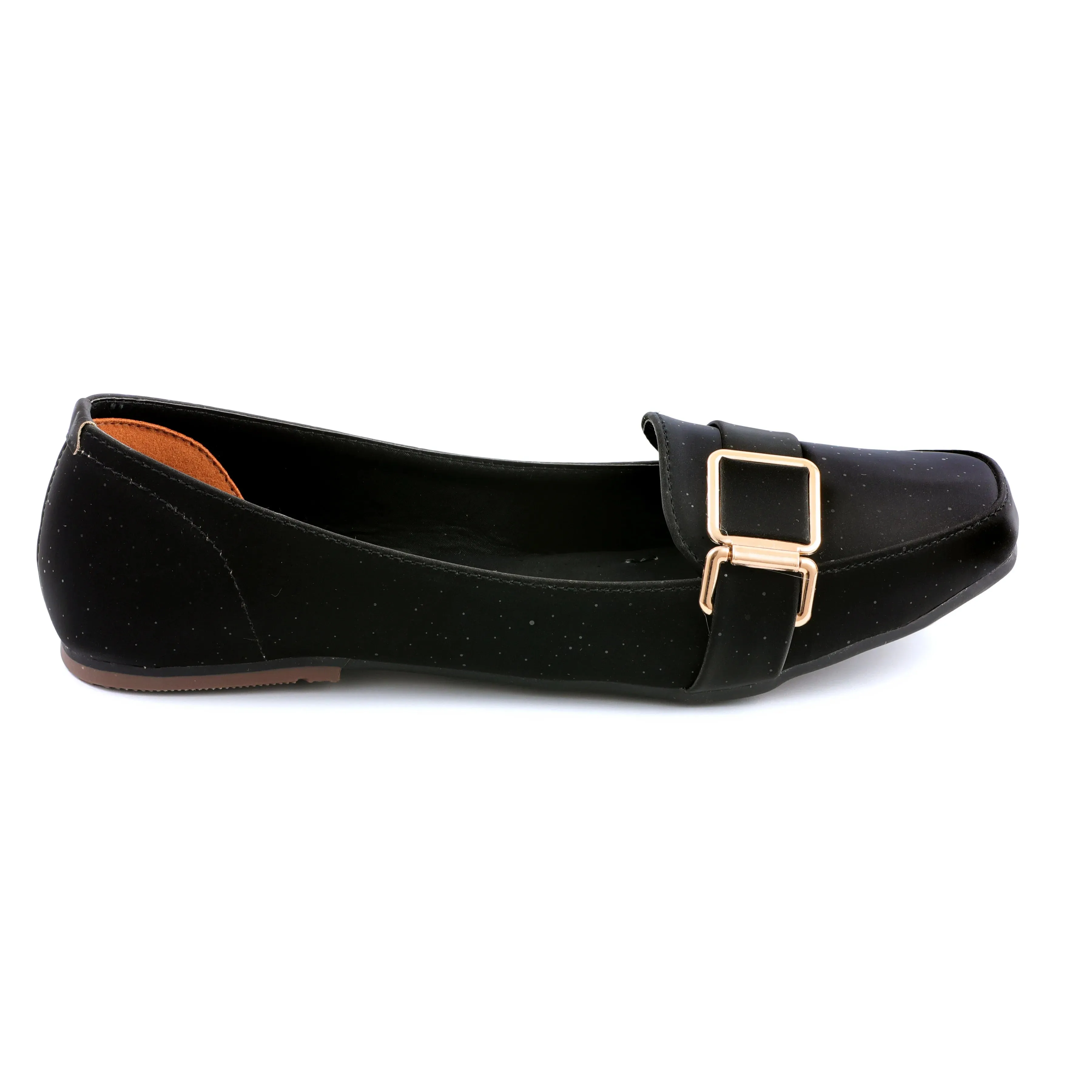 Rosy Black Women Flat Pumps