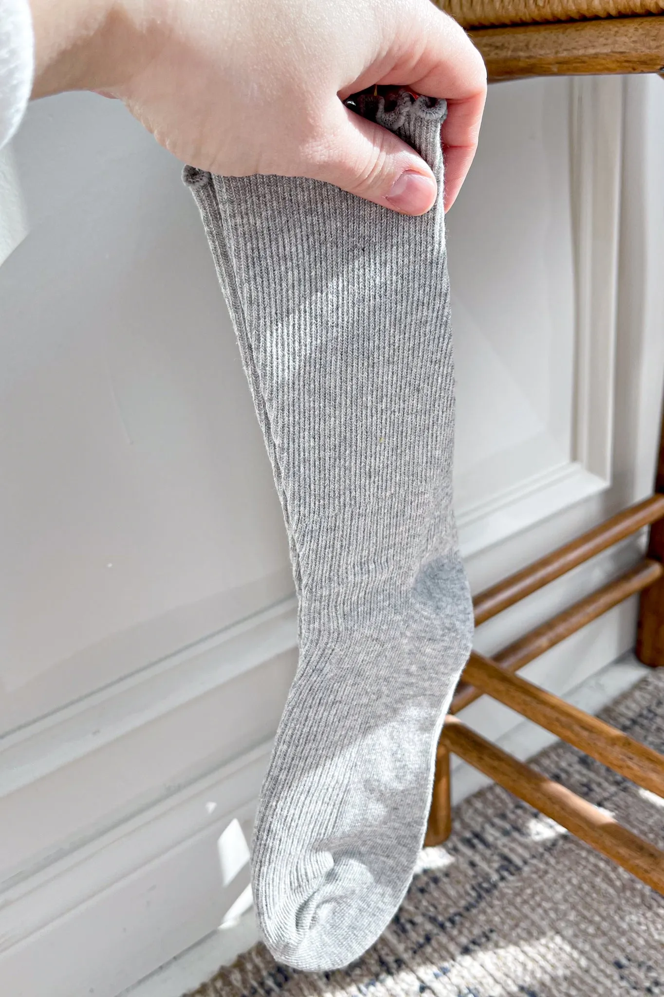 Ruffled Solid Long Socks
