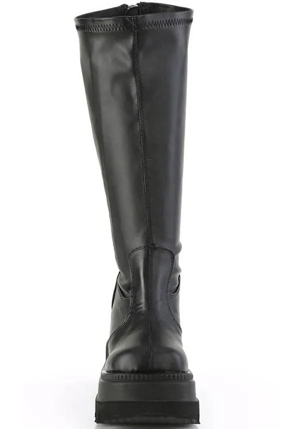 SHAKER-65WC [Black] | WIDE CALF PLATFORM BOOTS [PREORDER]