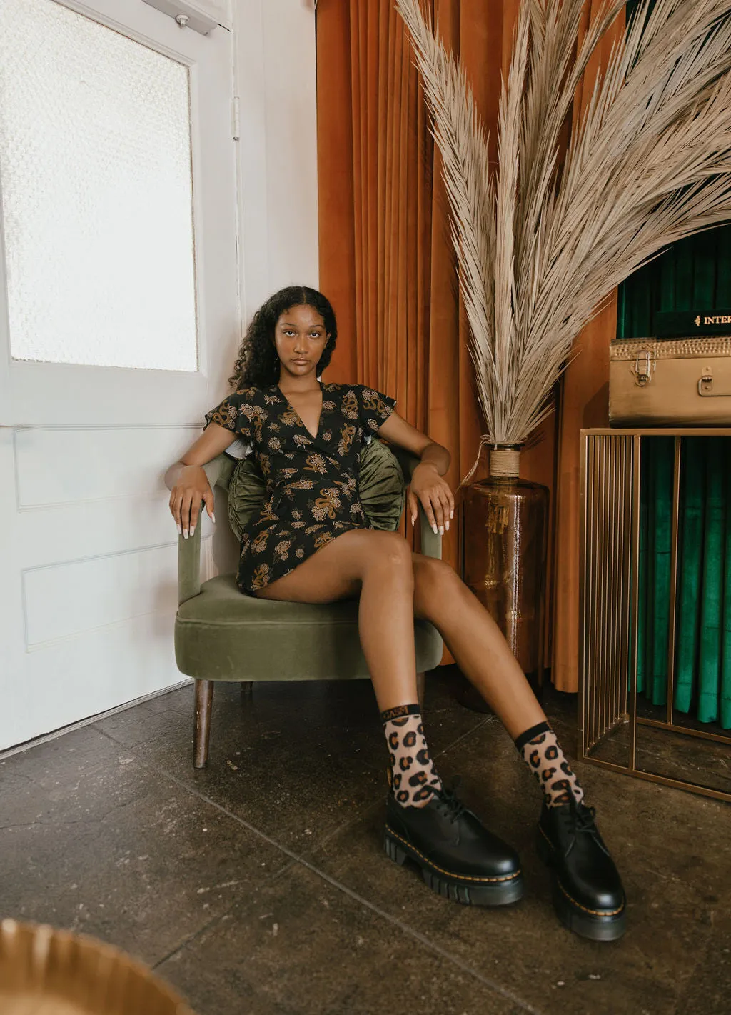 Sheer Leopard Print Socks