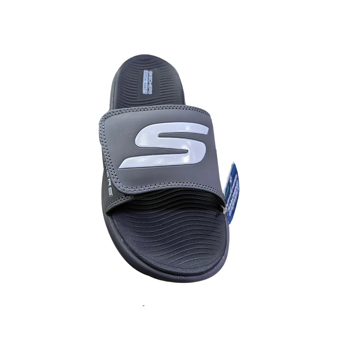 Sketch Max Cushion Slide Grey – Orthopedic Cloud Foam Sandals w/ Arch Support | Unisex Comfort for Home, Gym & Summer | Royal Trend