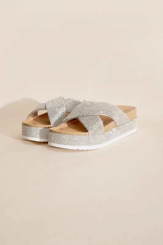 SODA APOLLO RHINESTONE SLIDES
