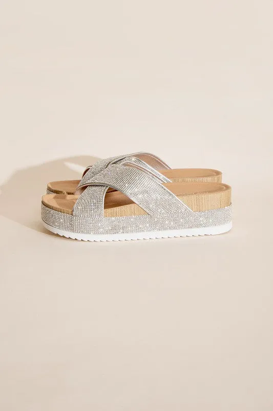 SODA APOLLO RHINESTONE SLIDES