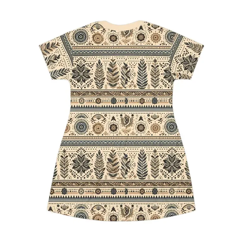 Stylish Trees Pattern t Shirt Dress for Nature Lovers