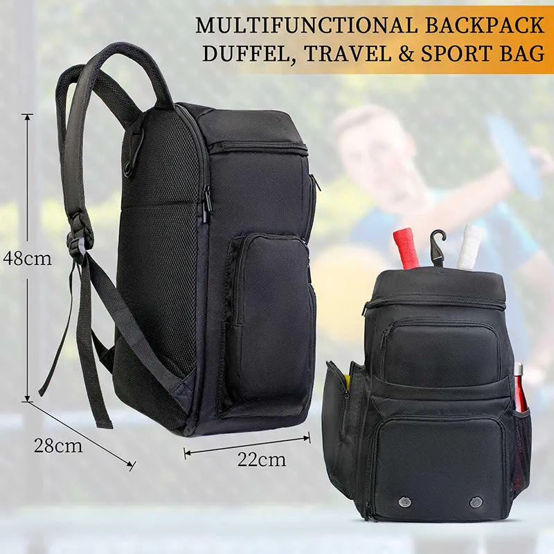 Tennis Bag Functional Sports Backpack with Shoe Compartment
