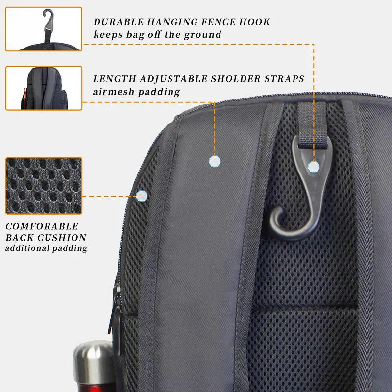 Tennis Bag Functional Sports Backpack with Shoe Compartment