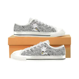 Tennis Shoes - WHITE Dog - Ladies -Three styles