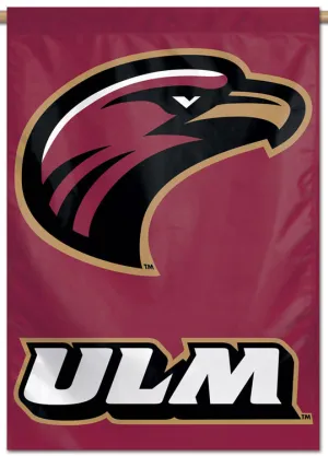University of Louisiana Monroe ULM WARHAWKS Official NCAA Team Logo NCAA Premium 28x40 Wall Banner - Wincraft Inc.