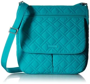 Vera Bradley Women's Double Zip Mailbag mf, Turquoise Sea