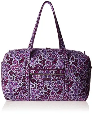 Vera Bradley Women's Iconic Large Travel Duffel-Signature, Lilac Paisley, One Size