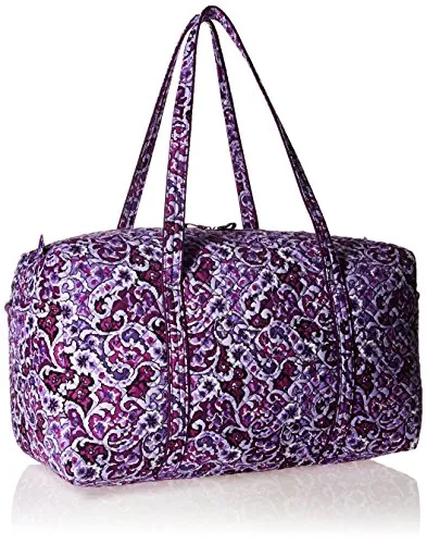 Vera Bradley Women's Iconic Large Travel Duffel-Signature, Lilac Paisley, One Size