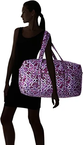 Vera Bradley Women's Iconic Large Travel Duffel-Signature, Lilac Paisley, One Size