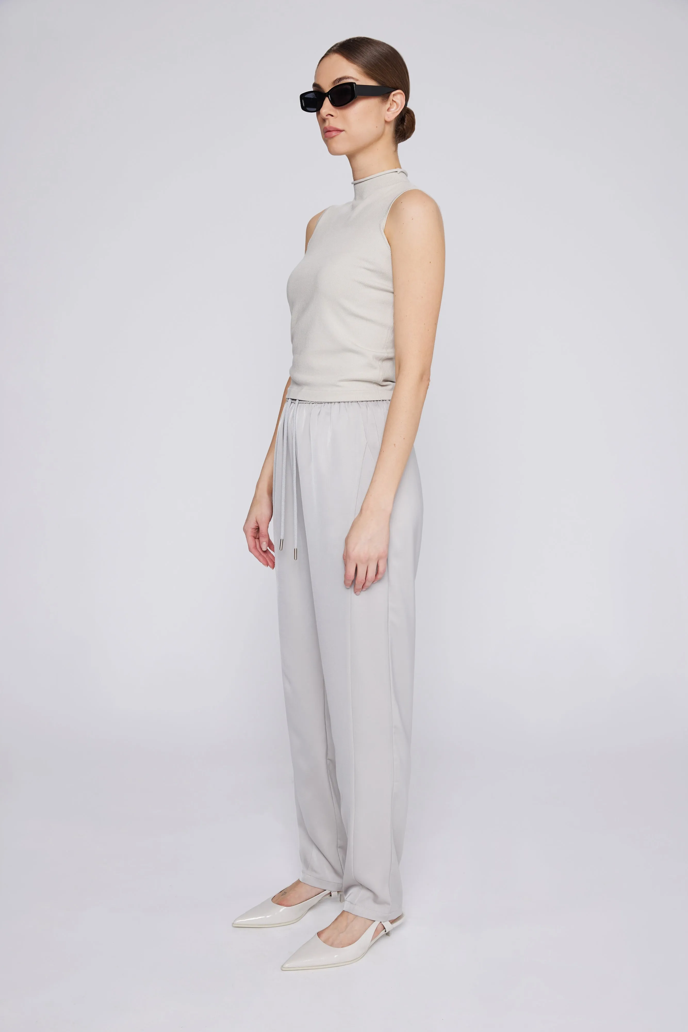 Vera Satin Jogger Silver