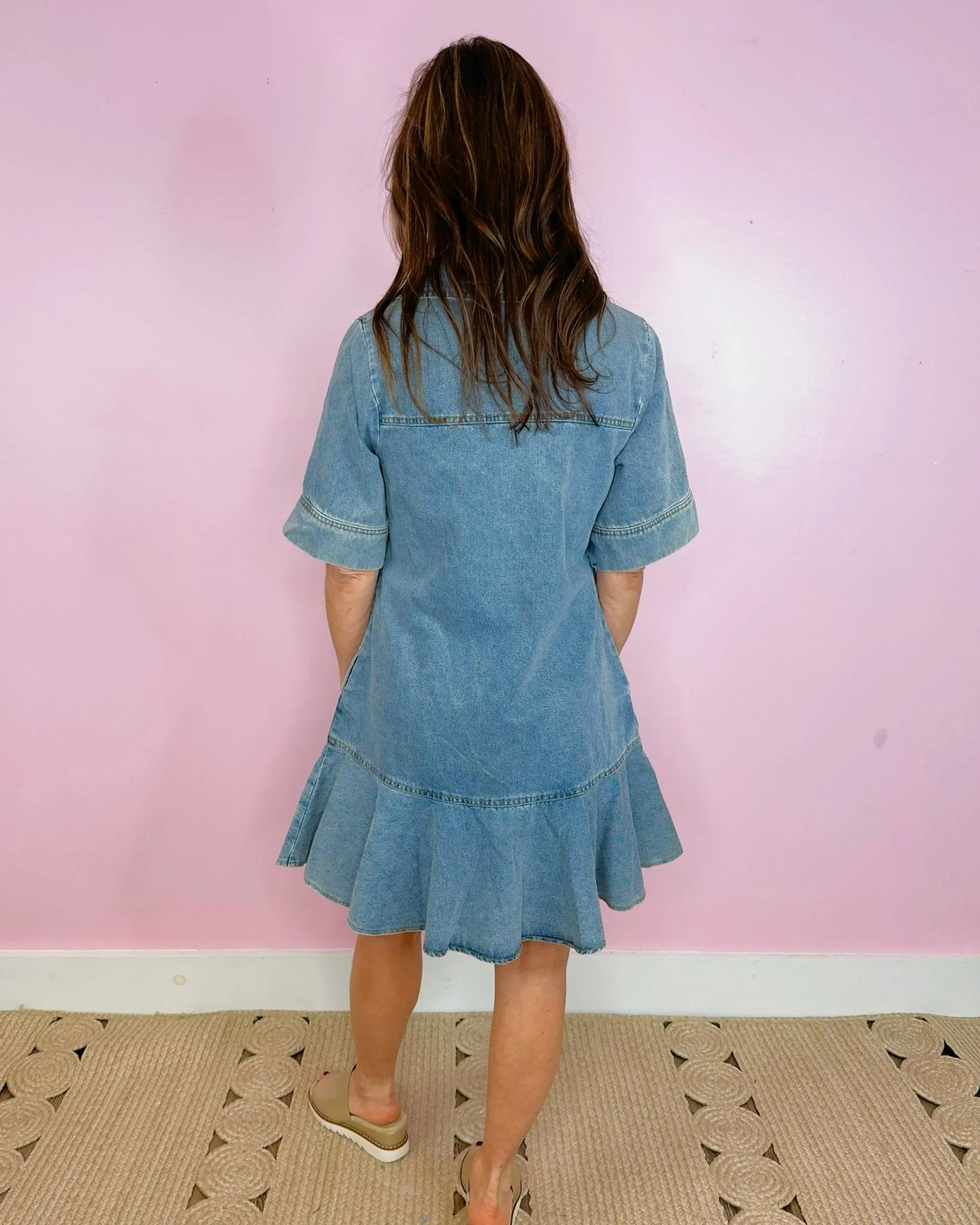 Vintage Charm Denim Dress