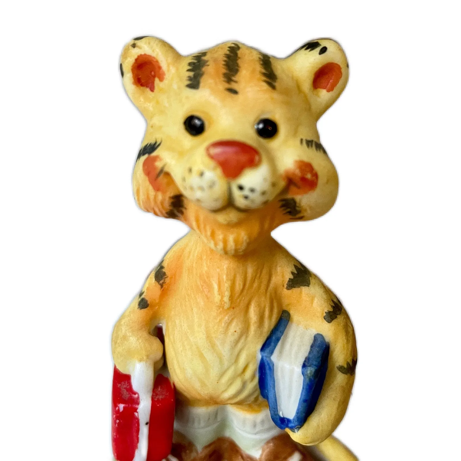 Vintage Suzy’s Zoo Tiger Smart Professor / Teacher / Librarian Collectible Figurine Statue by Suzy Spafford Enesco 1978