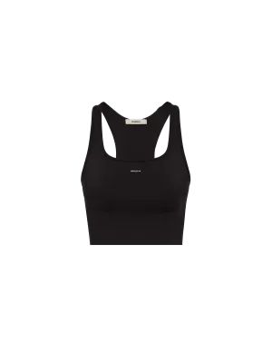Women's Plant-Stretch Compressive Sports Bra—black