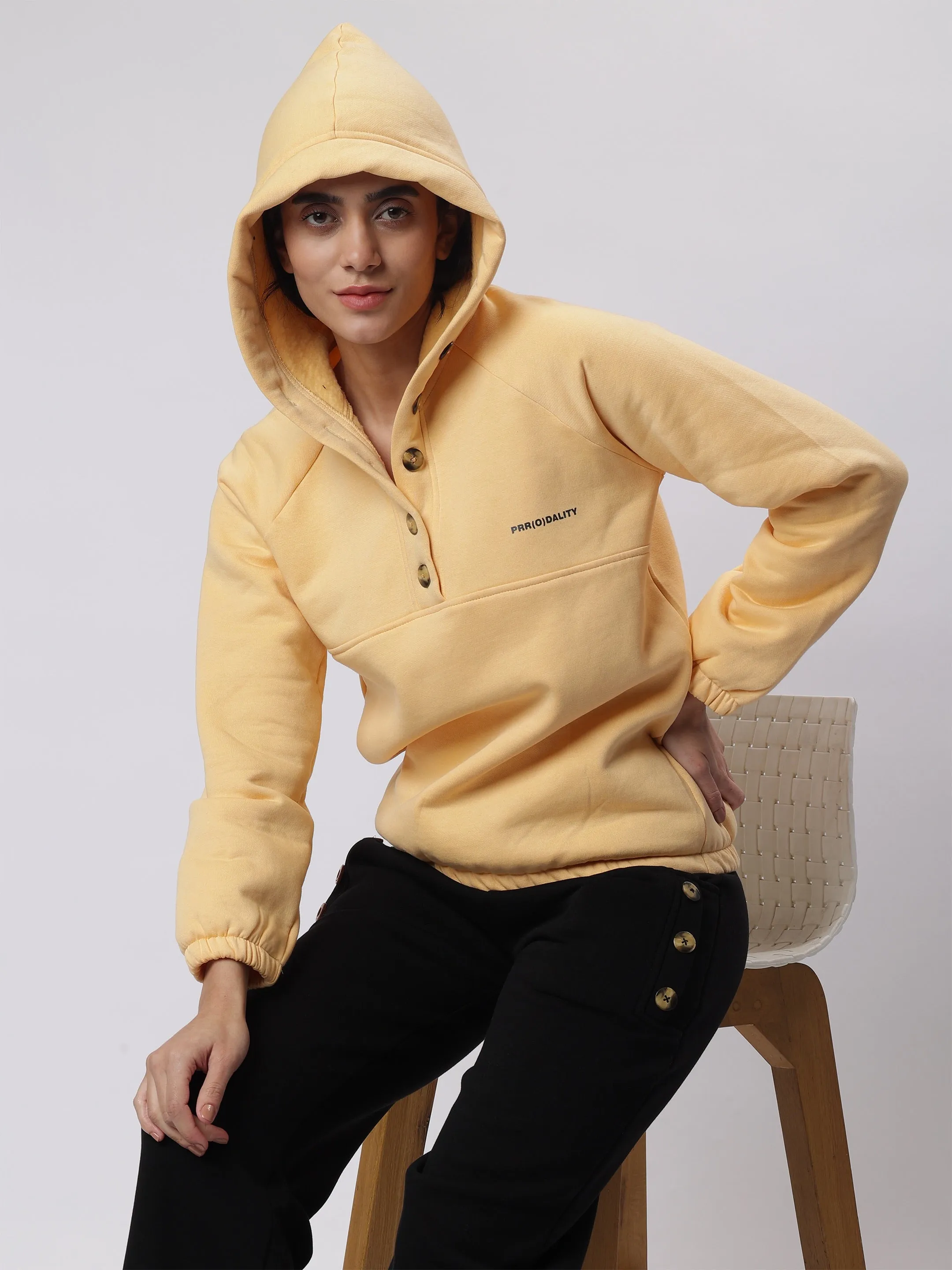 Yellow and Black Button Accent Co-Ord: Everyday Ease