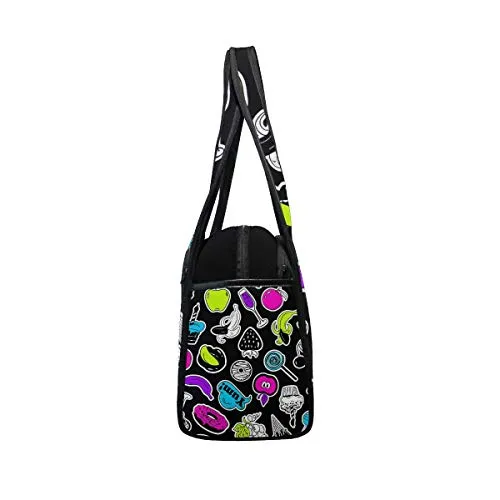 Yoga Bag Black Apple Ice Cream Doughnut Mens Camp Duffel Bags Crossbody Shoulder Gym Travel Bag