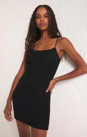Z Supply Azure Crinkle Stretch Knit Mini Dress